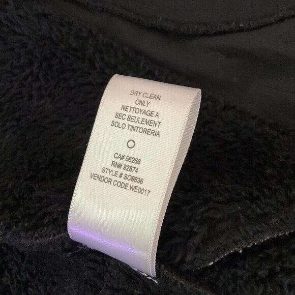 Splendid Xs Sherpa Lined Vest X - Small Gray Black Goth Preppy - Picture 11 of 13